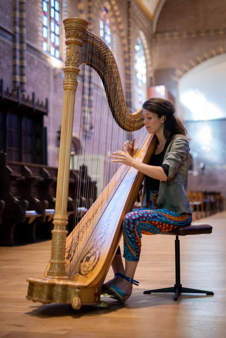 kerstconcert Beate Loonstra (harp) en Tom Sanderman (saxofoon)