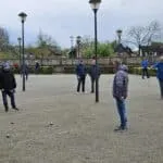 Petanque hield het niet droog