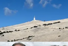 Juf Liz ‘spijbelt’ op de Mont Ventoux