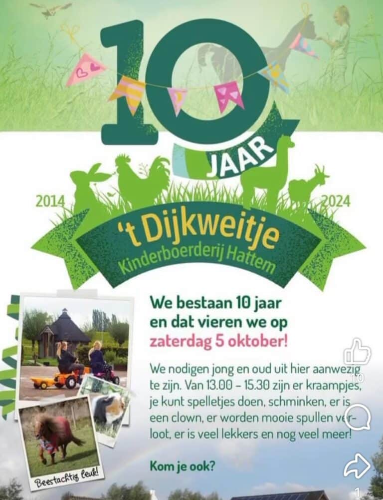 ’t Dijkweitjes feest: 10-jarig bestaan