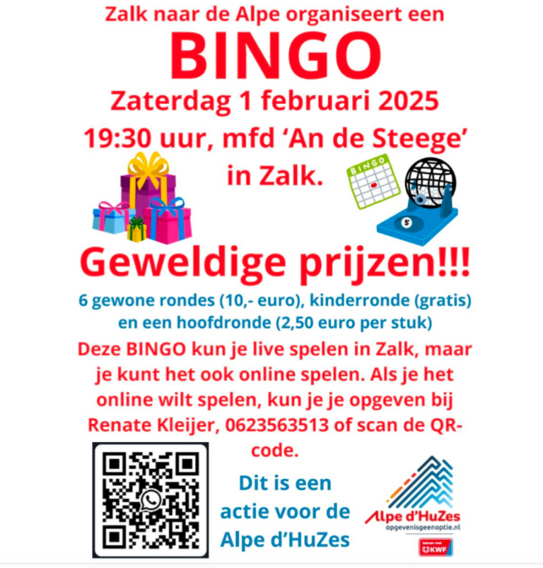 Zalk naar de Alpe-bingo