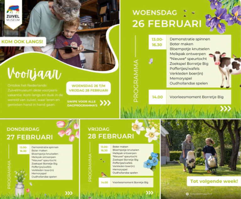 Zuivelmuseum voorjaarsactiviteiten