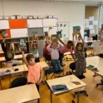 Groep 3/4 Andreasschool doet enthousiast mee aan boeken-challenge, op een paar na…Â