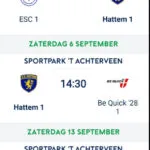 Bekerprogramma v.v. Hattem 1 bekend
