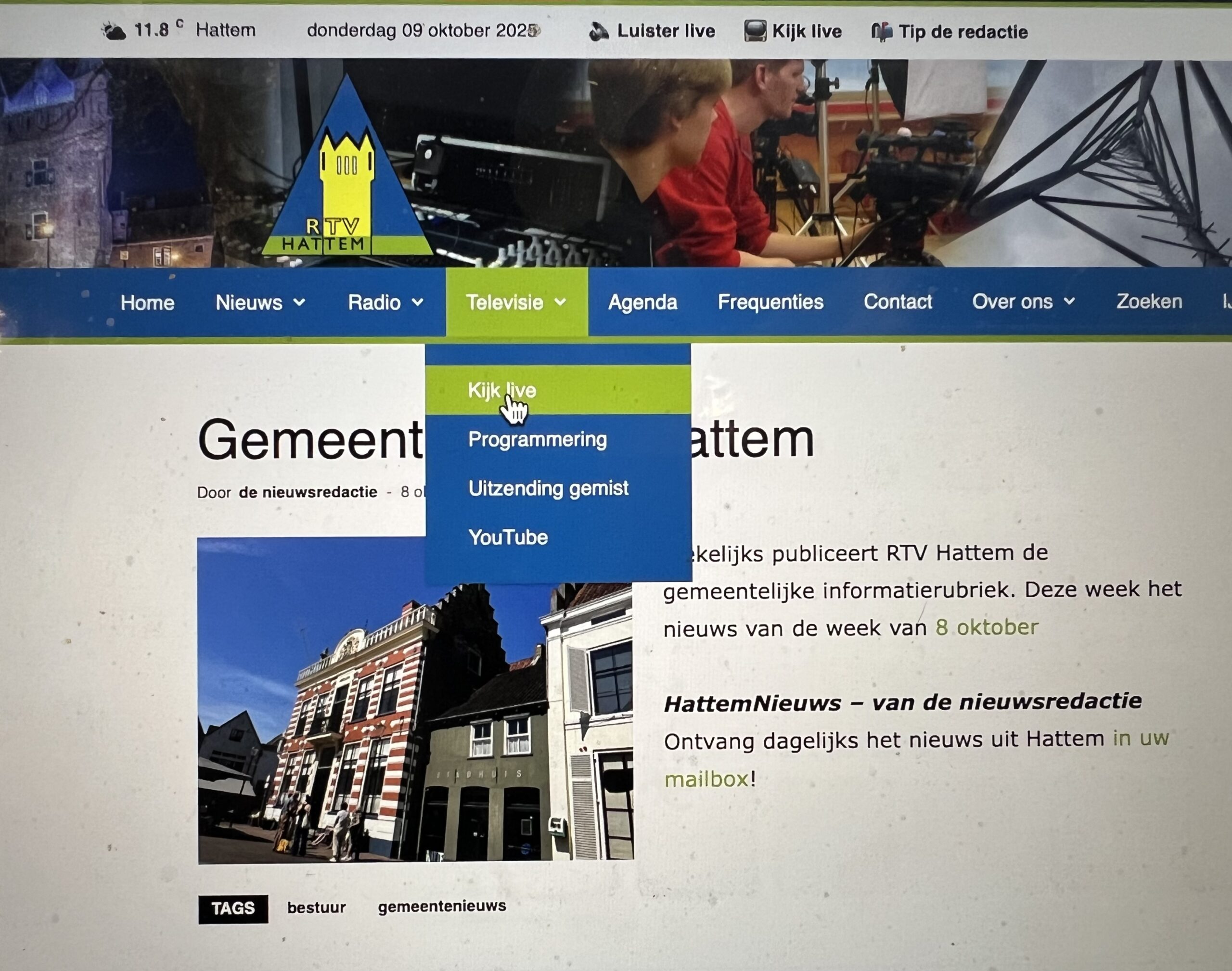Extra vergadering over bestemmingsplan ’t Veen 13 oktober – live op RTV Hattem