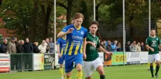 Strijd op drassig veld eindigt onbeslist: ’t Harde en Hatto-Heim delen punten: 2-2