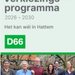 Verkiezingsprogramma D66: ‘Het kan wél in Hattem’