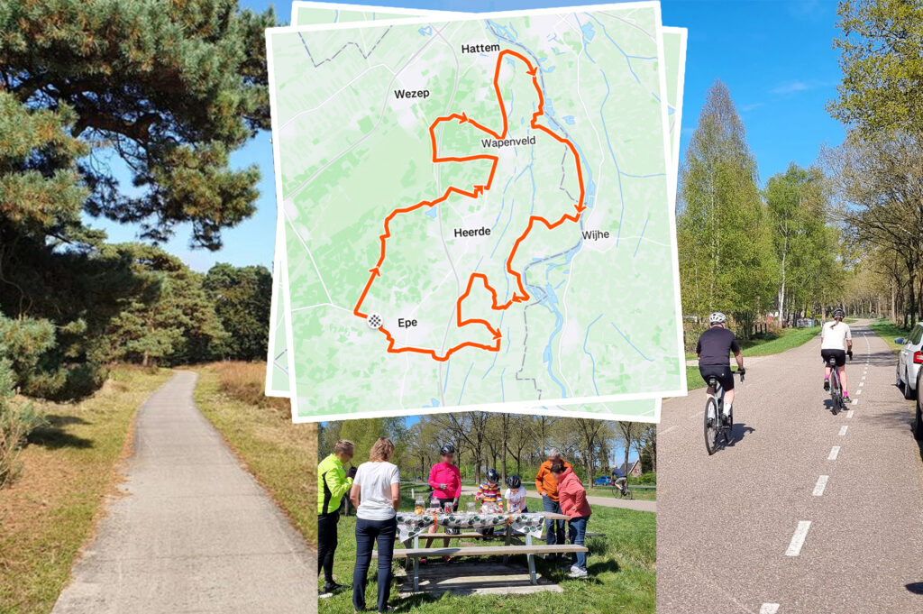 Fietsroutes in de vorm van een paashaas