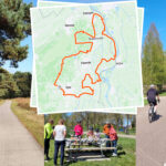 Fietsroutes in de vorm van een paashaas