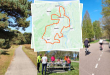 Fietsroutes in de vorm van een paashaas