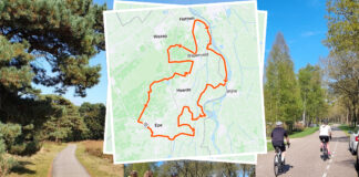 Fietsroutes in de vorm van een paashaas